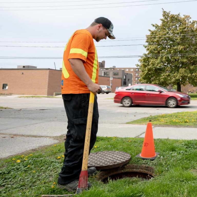 Aqua Fast Flush Employee Ensuring that the blockage has been removed