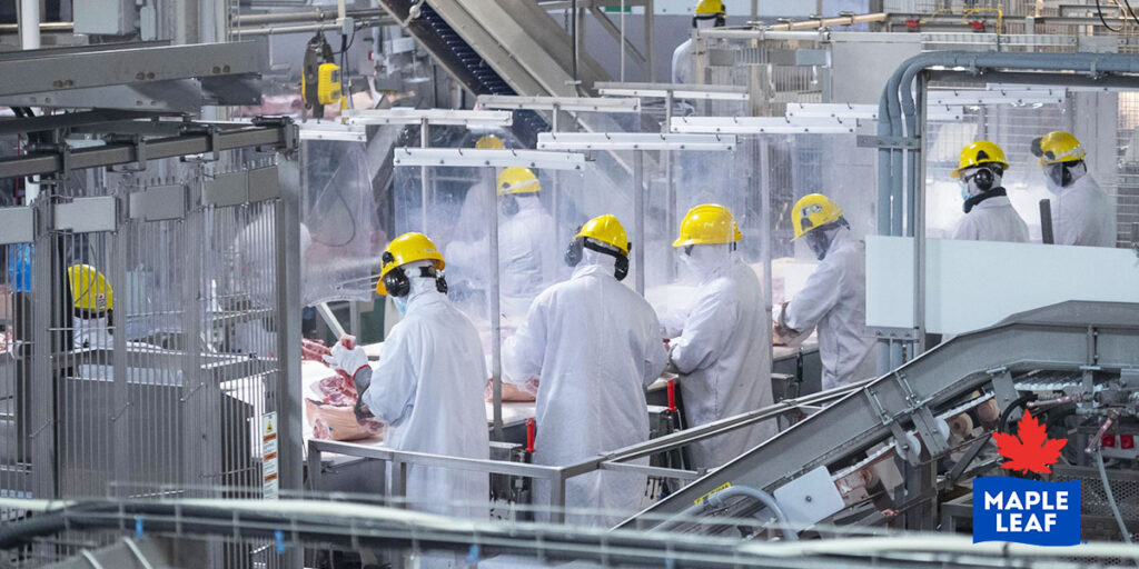 Food processing factory workers